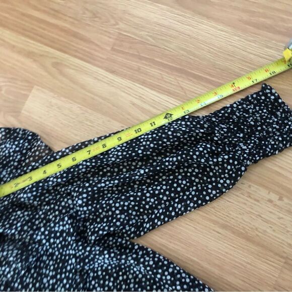 NWT MISA Los Angeles Carlan Top in Black Polka Dot - Picture 7 of 11